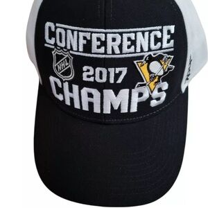 NEW Reebok Pittsburgh Penguins Stanley Cup Conference 2017 Champs Cap Hat